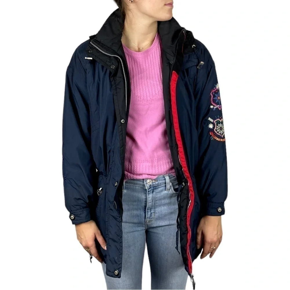 OBERMEYER AUSTIN EMBROIDERED FLORAL SNOWFLAKE WINTER SNOW SKI JACKET